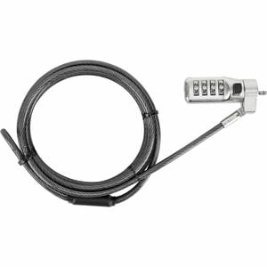 Targus DEFCON 3-in-1 Universal Resettable Combo Cable Lock - 6.5 ft (1.98 m) Cable - Resettable - 4-digit - Combination Lo