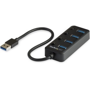StarTech.com 4 Port USB 3.0 Hub - USB Type-A to 4x USB-A with Individual On/Off Port Switches - SuperSpeed 5Gbps USB 3.2 G