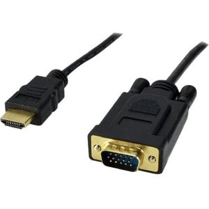 Mcl Samar Micro Cabl Cable vidéo MCL - 1,50 m HDMI/VGA - pour Moniteur, Projecteur, Appareil vidéo - 1 - 2e bout: 1 x 15-pin HD-15 - Male - 32 AWG