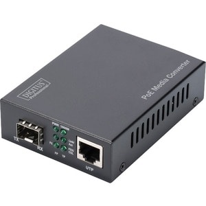DIGITUS Professional DN-82140 Transceiver/Media Converter - 1 Port(s)Network (RJ-45) - 1 x PoE (RJ-45) Ports - Optical Fib