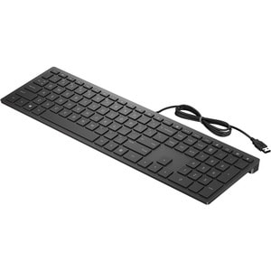 HP 300 Keyboard - Cable Connectivity - USB Interface - Belgian - AZERTY Layout - Black Cheddar - USB Interface - Belgian -