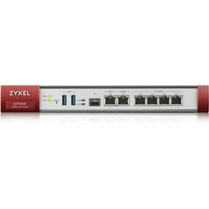 ZYXEL ZyWALL ATP200 Network Security/Firewall Appliance - 6 Port - 1000Base-T - Gigabit Ethernet, 1000Base-X - DES, AES (2