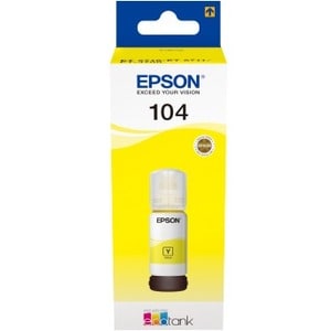 Epson EcoTank 104 Ink Refill Kit - Yellow - Inkjet - 7500 Pages - 70 mL - Standard Yield - 1