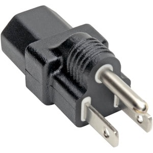 Eaton Tripp Lite Series Computer Power Cord Adapter, NEMA 5-15P to C13 - 15A, 125V, Black - 1 x NEMA 5-15P Male, 1 x IEC 6