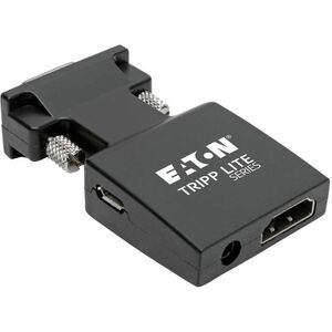 Eaton Tripp Lite Series HDMI to VGA Active Adapter Video Converter with Audio (F/M) - 1 x 15-pin HD-15 VGA Male - 1 x HDMI
