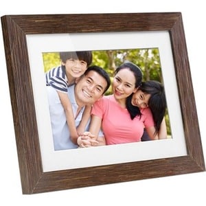 Aluratek 8 inch Distressed Wood Digital Photo Frame with Auto Slideshow Feature - 8" LCD Digital Frame - Wood - 1024 x 768