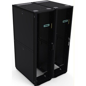 HPE Enterprise 42U Floor Standing Rack Cabinet for Server, KVM Switch - Black, Silver - 1360.78 kg Dynamic/Rolling Weight 
