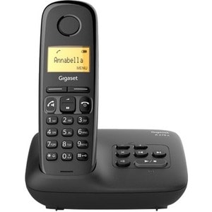 Gigaset A270A DECT Cordless Phone - Black - Cordless - Corded - 1 x Phone Line - 1 x Handset - 1 Simultaneous Calls - Spea