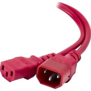 ALOGIC 0.5M IEC C13 TO IEC C14 COMPUTER POWER EXTENSION CORD MALE TO FEMALE RED