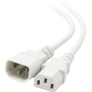 ALOGIC 1M IEC C13 TO IEC C14 COMPUTER POWER EXTENSION CORD MALE TO FEMALEWHITE