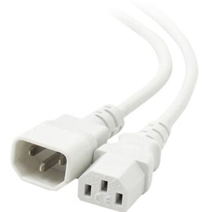 ALOGIC 0.5M IEC C13 TO IEC C14 COMPUTER POWER EXTENSION CORD MALE TO FEMALE WHITE