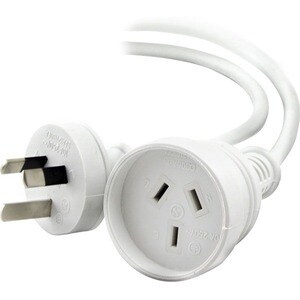 Alogic Power Extension Cord - 2 m - Australia - For General Purpose - 230 V AC - White