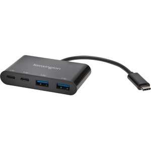 Kensington CH1000 USB Hub - USB Type C - External - Black - 4 Total USB Port(s) - 4 USB 3.1 Port(s)