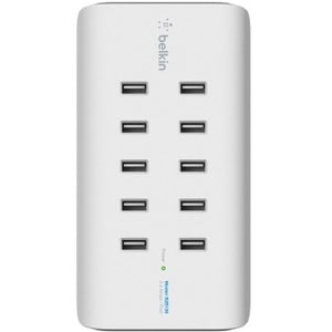 Belkin RockStar 10-Port USB Charging Station - 120 W - 5 V DC Output - 2.40 A