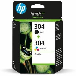 HP Conjunto de 2 Tinteiros Originais 304 (Preto/Tricolor). Tipo de cor de tinta: Tinta baseada em corante, Tipo de cartuch