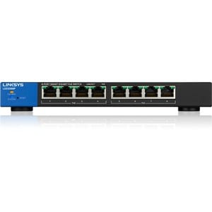 Linksys 8-Port Business Smart Gigabit PoE+ Switch - 130W - 8 Ports - Manageable - Gigabit Ethernet - 10/100/1000Base-T - 2