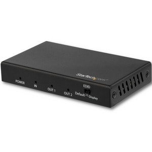 StarTech.com 2 Port HDMI Splitter - 4K 60Hz - 1x2 Way HDMI 2.0 Splitter - HDR - ST122HD214 - Displays the same image with 