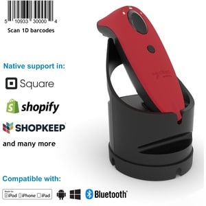 Socket Mobile SocketScan® S700, Linear Barcode Scanner, Red & Black Charging Dock - Wireless Connectivity - 1D - Imager - 