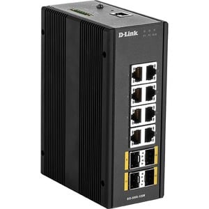 D-Link DIS-300G DIS-300G-12SW 8 Ports Manageable Ethernet Switch - 2 Layer Supported - Modular - 4 SFP Slots - Optical Fib