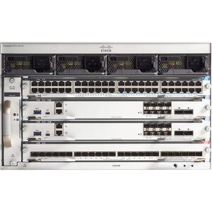 Châssis de Commutateur Cisco Catalyst 9400 C9404R Gérable - 3 Couche supportée - Modulaire - Paire torsadée - 6U - Montabl