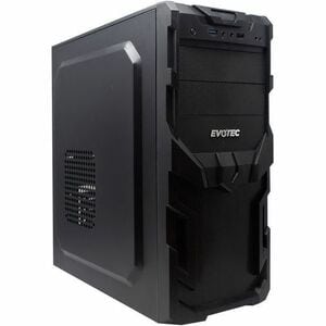 EVOTEC Gabinete para computadora gamer - ATX, Micro ATX, Mini ATX Placa base admitida - Minitorre - Metálico - Negro - 600