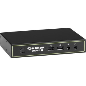 Black Box Emerald™ SE DVI KVM-over-IP Matrix Switch Receiver - Single Head, Full HD DVI, VUSB 2.0, Serial, Audio - 1 Compu