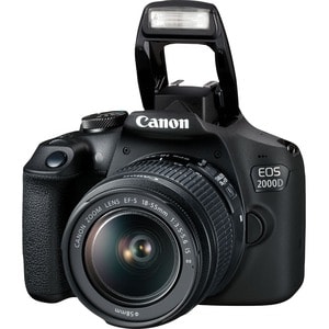 Canon EOS 2000D 24,1 Megapixel Digitale Spiegelreflexkameragehäuse mit Objektiv - 18 mm - 55 mm Brennweite - Schwarz - Aut