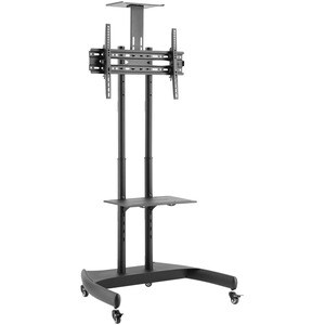 V7 TVCART1-3E Height Adjustable Display Stand - Up to 177.8 cm (70") Screen Support - 50 kg Load Capacity - 2 x Shelf(ves)