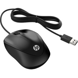 HP 1000 Maus - USB - 3 Taste(n) - Schwarz - Kabel - 1200 dpi Auflösung - Scroll-Rad - Symmetrisch