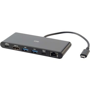 C2G USB C Docking Station - USB C to 4K HDMI, Ethernet and USB 3.0 - with HDMI, Ethernet, USB and Power Delivery