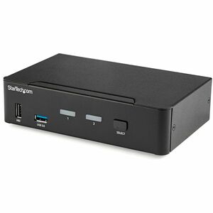 StarTech.com KVM Switchbox - TAA Compliant - 2 Computer(s) - 1 Local User(s) - 3840 x 2160 - 8 x USB - 3 x DisplayPort - D