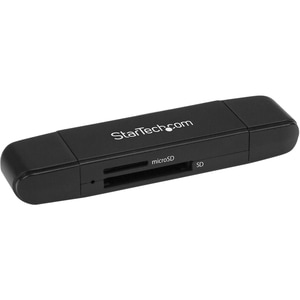 StarTech.com USB 3.0 Memory Card Reader for SD and microSD Cards - USB-C and USB-A - Portable USB SD and microSD Card Read