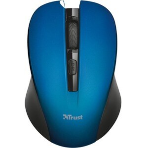 Trust Mydo Mouse - Radio Frequency - USB 2.0 - Optical - 4 Button(s) - Blue - Wireless - 1800 dpi - Scroll Wheel - Symmetr