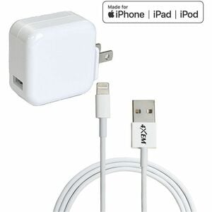 4XEM iPad Charging Kit - 6FT Lightning 8Pin Cable with 12W iPad wall charger - MFi Certified - 6FT MFi Certified Lightning