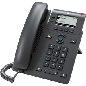 Cisco 6821 IP Phone - Corded - Corded - Wall Mountable, Desktop - Charcoal - 2 x Total Line - VoIP - 2 x Network (RJ-45) -