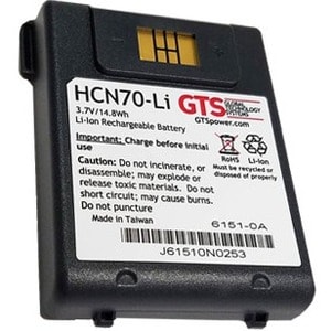 Batterie GTS HCN70-Li - Lithium ion (Li-Ion) - Pour Terminal Portable - Batterie rechargeable - 3.7 V DC - 4000 mAh Shelf 