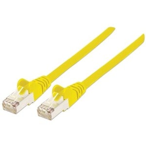 Network Patch Cable, Cat6, 1m, Yellow, Copper, S/FTP, LSOH / LSZH, PVC, RJ45, Gold Plated Contacts, Snagless, Booted, Life