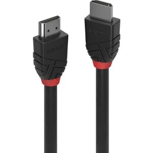 LINDY Black Line 50 cm HDMI A/V Cable for Audio/Video Device - First End: 1 x HDMI 2.0 Type A Digital Audio/Video - Male -