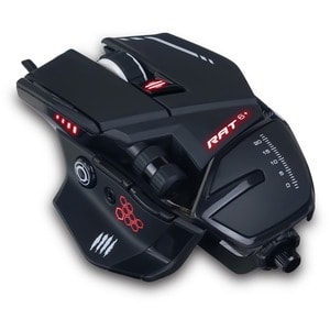 Mad Catz The Authentic R.A.T. 6+ Optical Gaming Mouse - PixArt PMW3360 - Cable - Black - 1 - USB 2.0 - 12000 dpi - 11 Butt