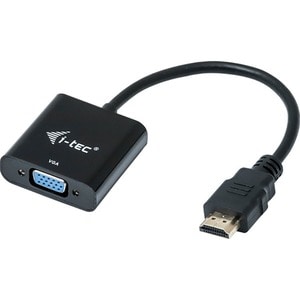 i-tec 15 cm HDMI/VGA Videokabel für Monitor, Videogerät, Computer - Zweiter Anschluss: 1 x 15-pin HD-15 - Female - Unterst