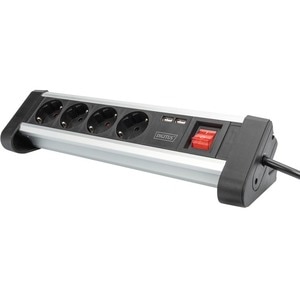 Digitus Steckdosenleiste - 2 x USB - 1,50 m Kabel - 16 A Stromstärke - 120 V AC, 230 V AC Voltage - 3,68 kW - Wandmontierb