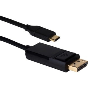 QVS 6ft USB-C / Thunderbolt 3 to DisplayPort UltraHD 4K/60Hz Video Converter Cable - 6 ft DisplayPort/Thunderbolt 3 Audio/