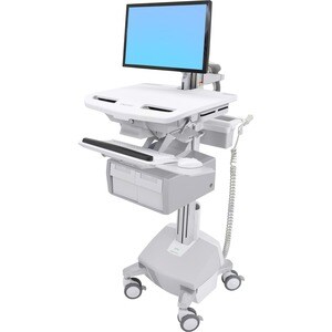 Ergotron StyleView Medizinische Warenkorb - 2 Schubfach - 14,97 kg Kapazität - 4 Rollen - Aluminium, Plastik, Verzinkter S
