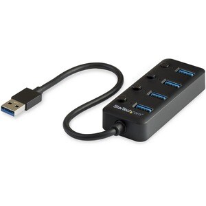 StarTech.com USB-Hub - USB - Extern - Schwarz - UASP-Support - 4 Total USB Port(s) - 4 USB 3.0 Port(s) - Linux, PC