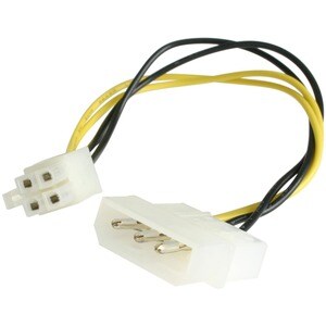 StarTech.com Power cable adapter - 4 pin internal power (F) - 4 pin ATX12V (M) - 15.2 cm - For Motherboard - LP4 / ATX - 1