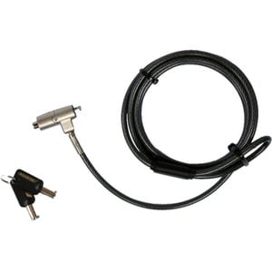 Port Connect Cable Lock For Notebook, Desktop Computer, Monitor - 1.55 m Cable - Keyed Lock - PVC Coated Steel, Nickel Pla