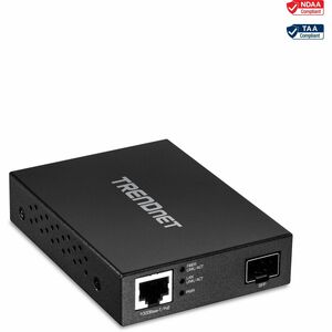 TRENDnet Gigabit Poe Pd SFP Fiber Media Converter; Poe Powered 100/1000Base-T to SFP Fiber Media Converter; Compact Design