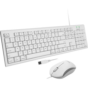 Macally Full Size USB Keyboard and Optical USB Mouse Combo For Mac - USB Cable - 104 Key - USB Cable - Optical - 1200 dpi 