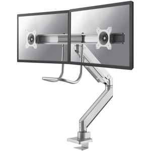 Neomounts Neomounts Pro NM-D775DXSILVER Desk Mount for Flat Panel Display - Silver - 2 Display(s) Supported - 81.3 cm (32"