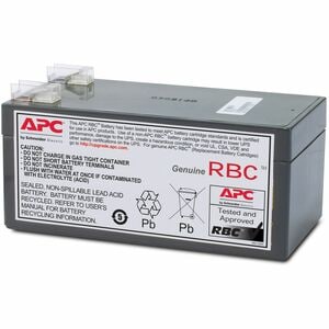 APC by Schneider Electric Replacement Battery Cartridge #47 with 2 Year Warranty - 3000 mAh - 12 V DC - Lead Acid - Spill-